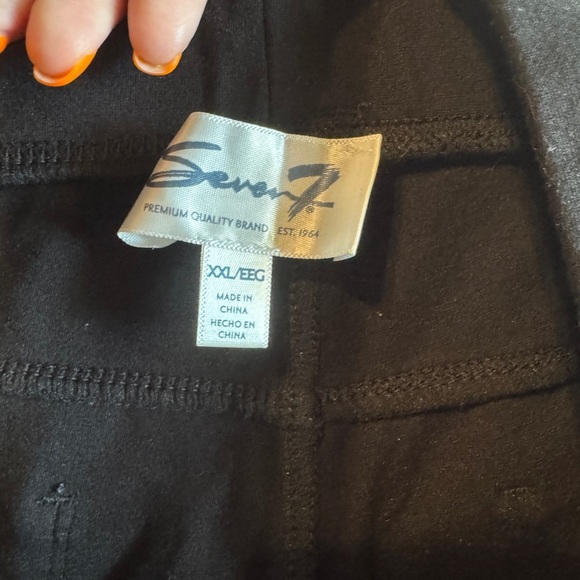 Seven7 Women Size XXL Premium Black Pants leggings - Picture 5 of 8